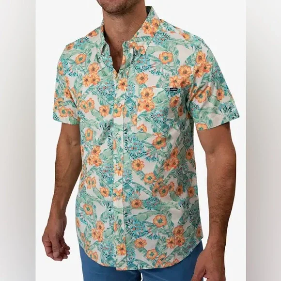 Chubbies The Flower Leader Friday Shirt Short Sleeve Size Medium - Picture 1 of 10